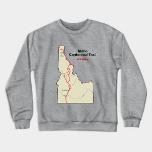 Route Map of Idaho Centennial Trail Crewneck Sweatshirt